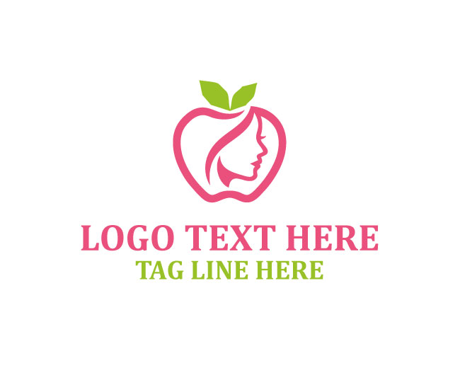 Charming Apple Girl Logo