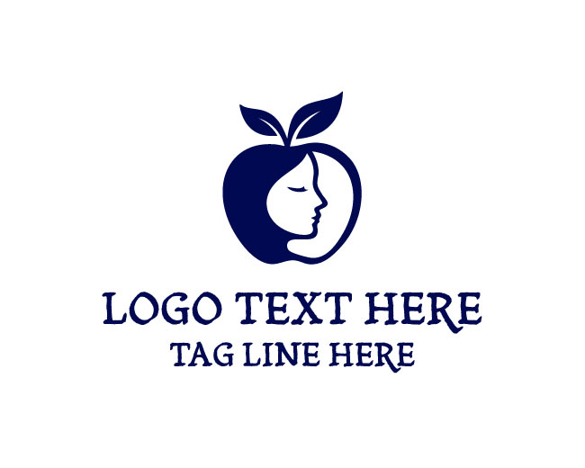 Unique Apple Girl Logo