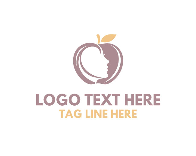 Graceful Apple Girl Logo