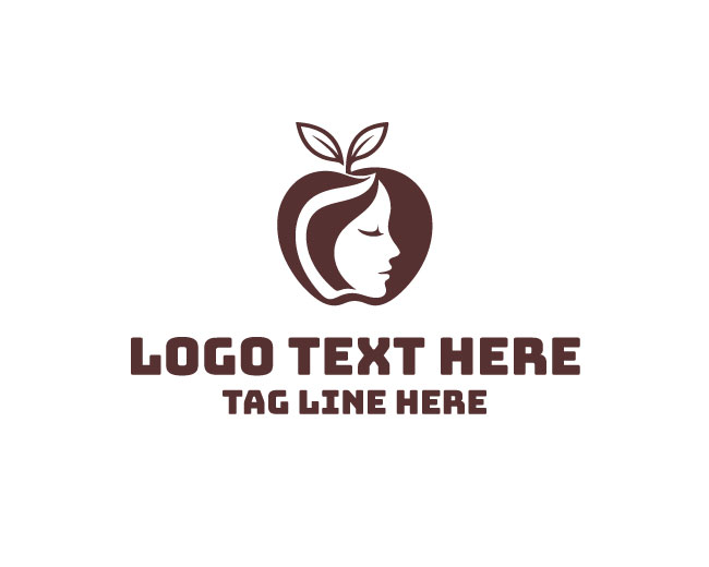 Charming Female Apple Logo