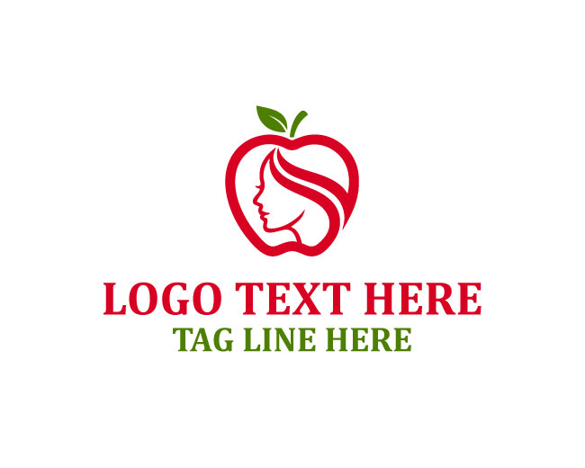 Elegant Female Apple Logo