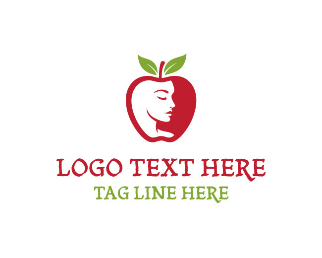 Distinctive Apple Girl Logo