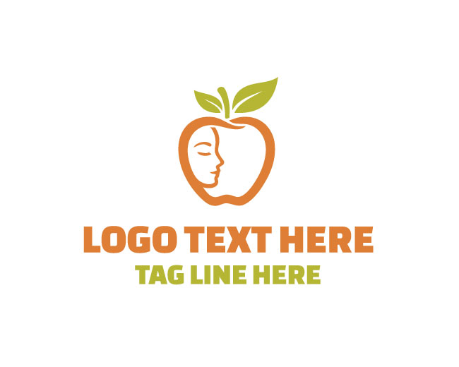 Fashionable Apple Girl Logo