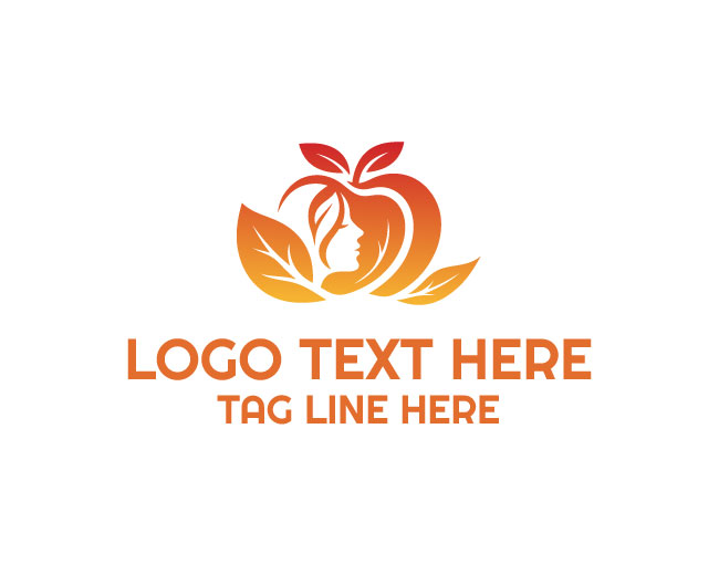 Modern Style Apple Girl Logo