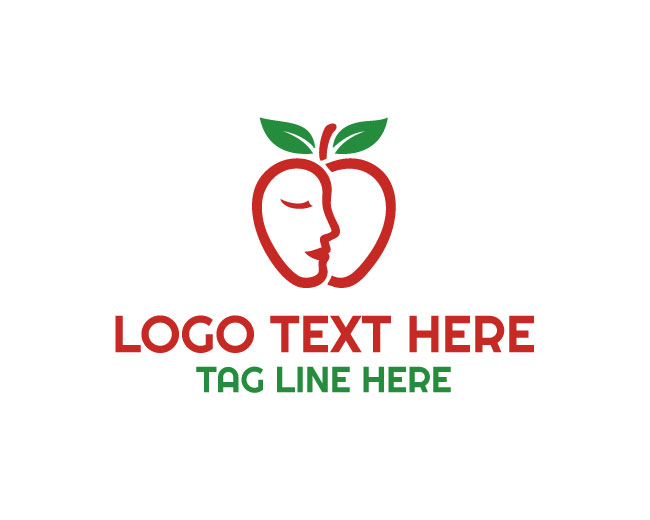 Modern Creative Apple Girl Logo