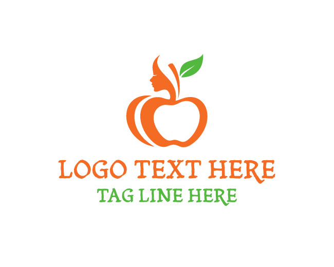  Conceptual Apple Girl Logo