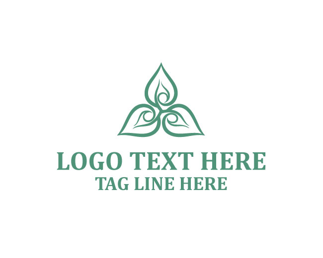 Modern Leaf Swirl Logo