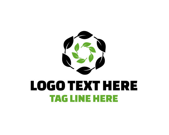  Organic Leaf Swirl Logo