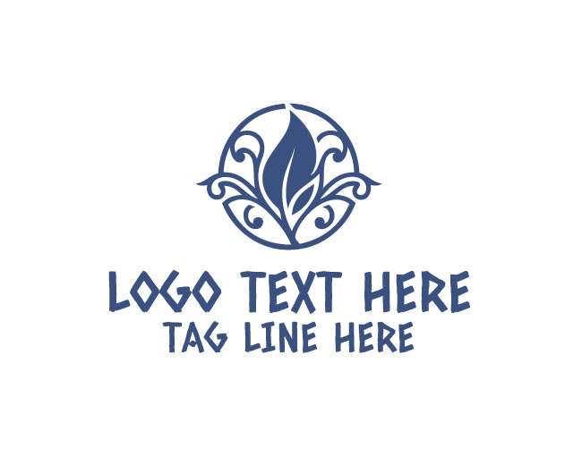  Wellness Leaf Swirl Logo