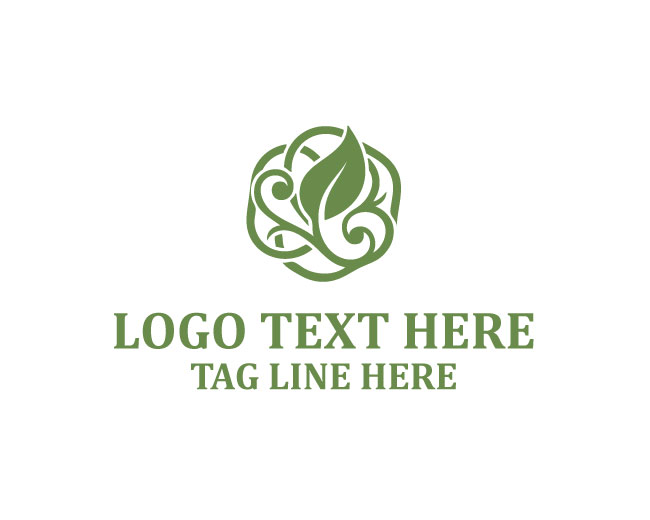 Garden Leaf Swirl Logo