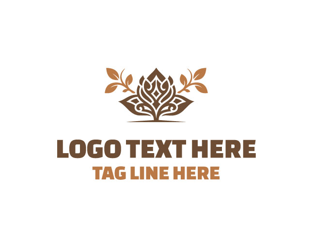 Balanced Leaf Swirl Logo