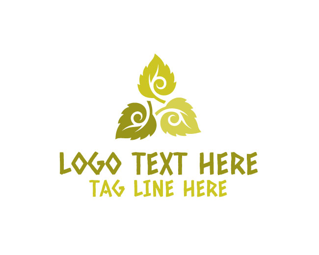 Nature Swirl Leaf Logo