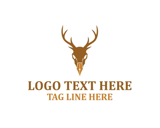 Elegant Deer Pen Logo