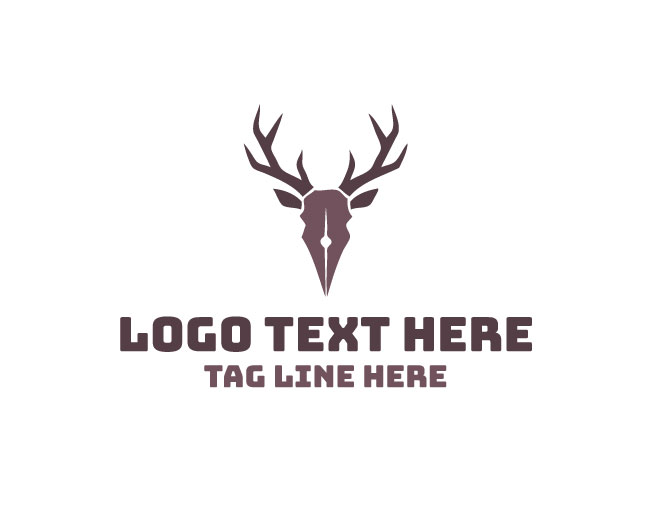 Modern Classic Deer Pen Logo