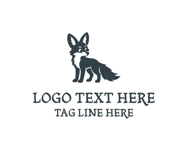 Modern Cute Coyote Logo