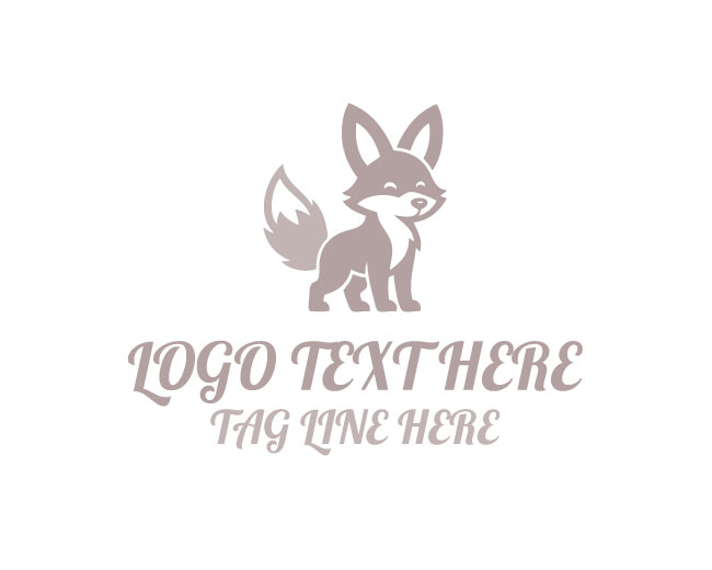  Modern Playful Coyote Logo