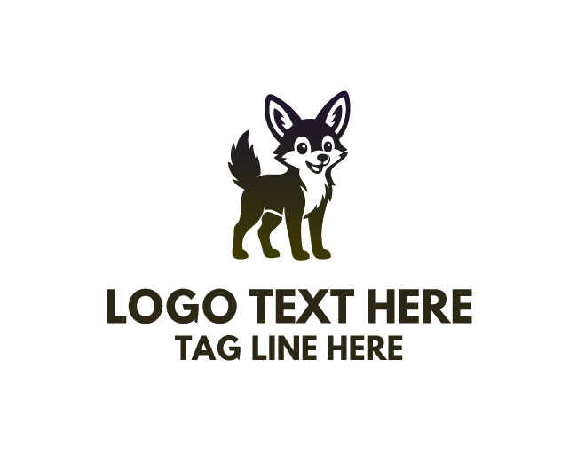 Modern Smiling Coyote Logo