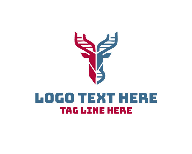Stylish Deer DNA Logo