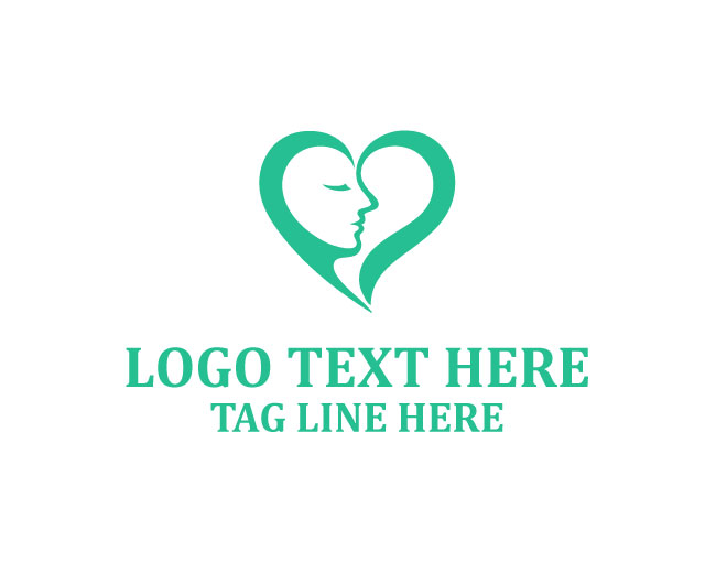 Modern Dual Mind Love Logo