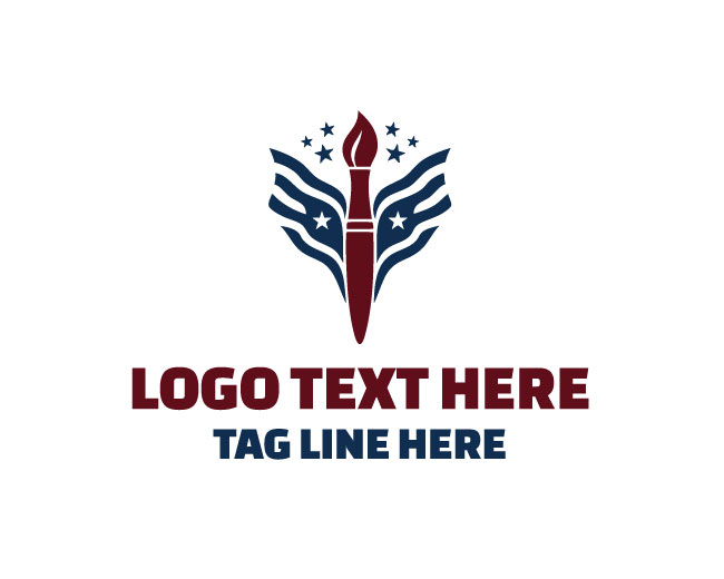 Creative American Brush Logo