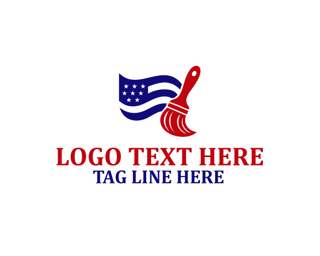 Unique American Brush Logo