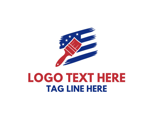 Stylish USA Brush Mark Logo