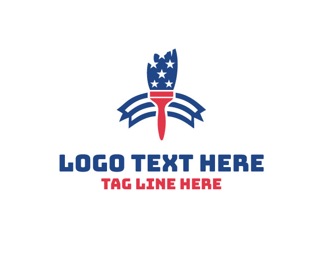  Stylish USA Brush Stroke Logo