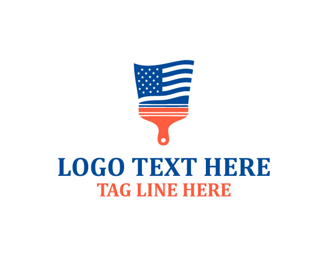  Stylish Brush American Logo