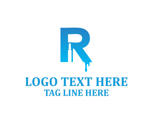 Unique Letter R Paint Logo