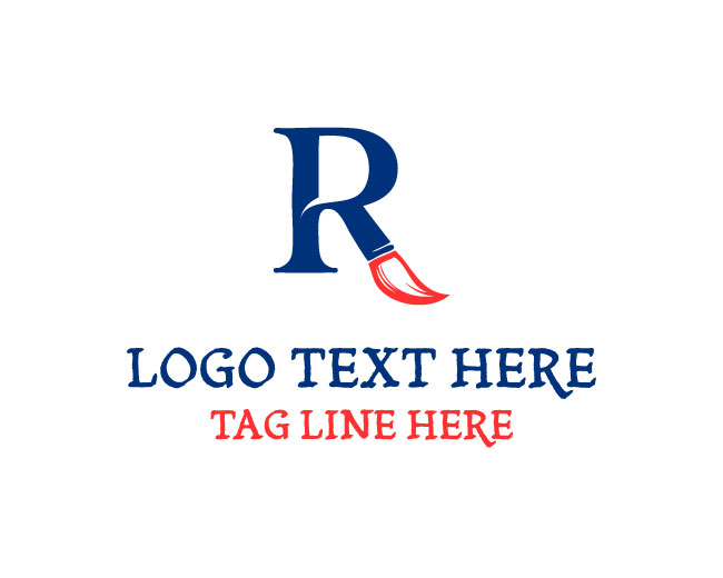 Elegant Letter R Paint Logo