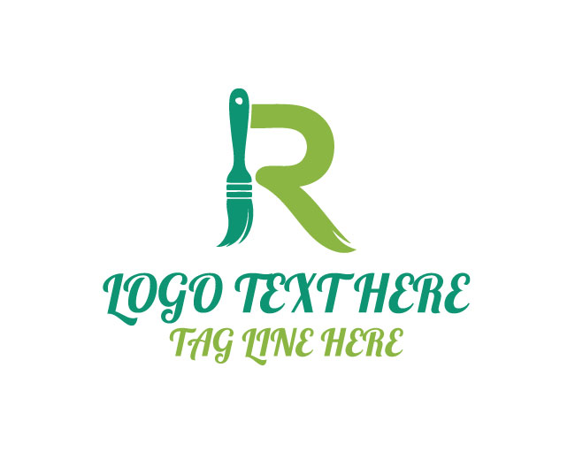 Premium Letter R Paint Mark