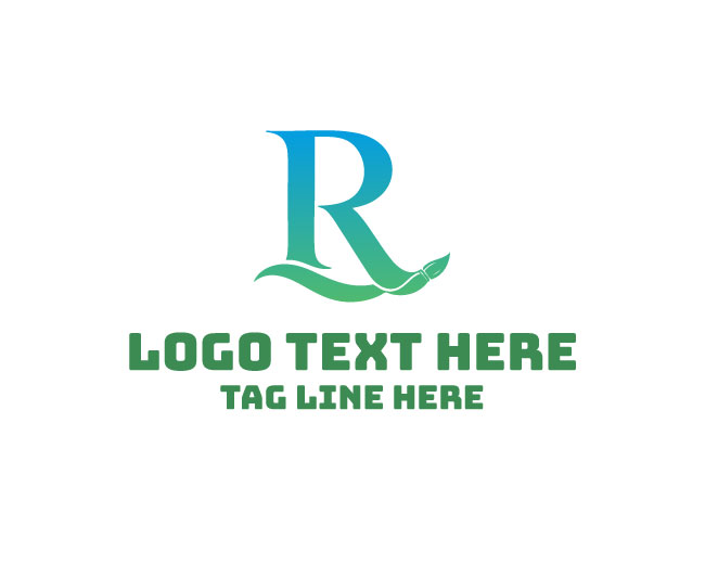 Modern R Paint Studio Logo