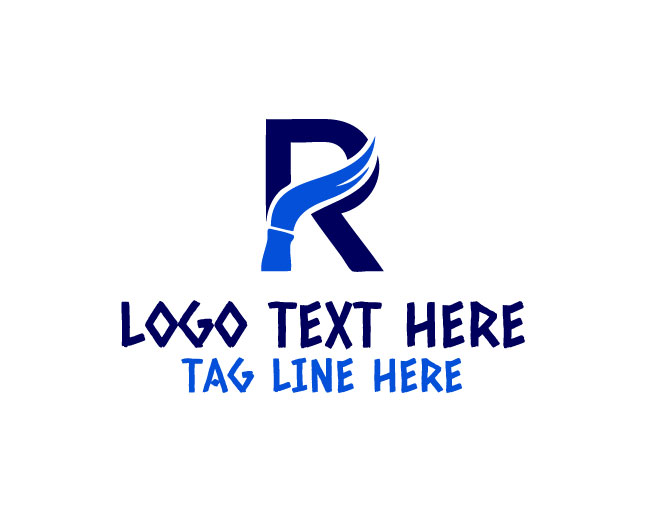 Modern R Color Splash Logo