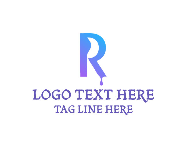 Modern R Creative Paint Logo