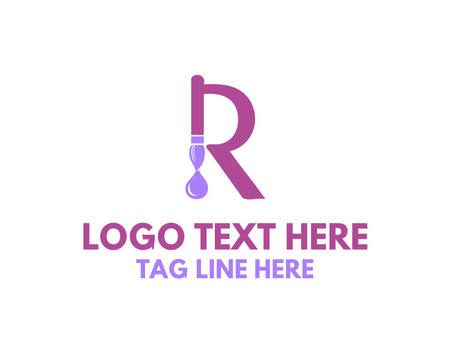  Beautiful R Paint Mark Logo