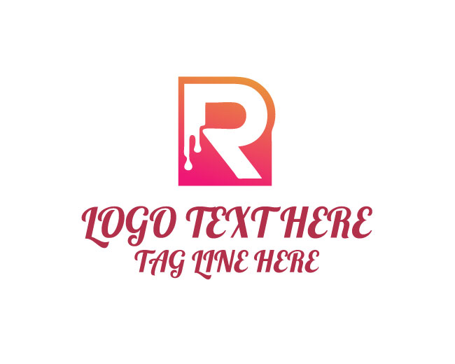 Beautiful R Paint Studio Logo