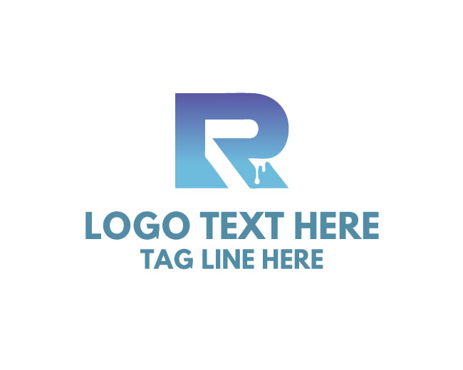 Beautiful R Paint Signature Logo