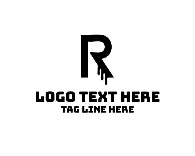Beautiful R Brushstroke Logo