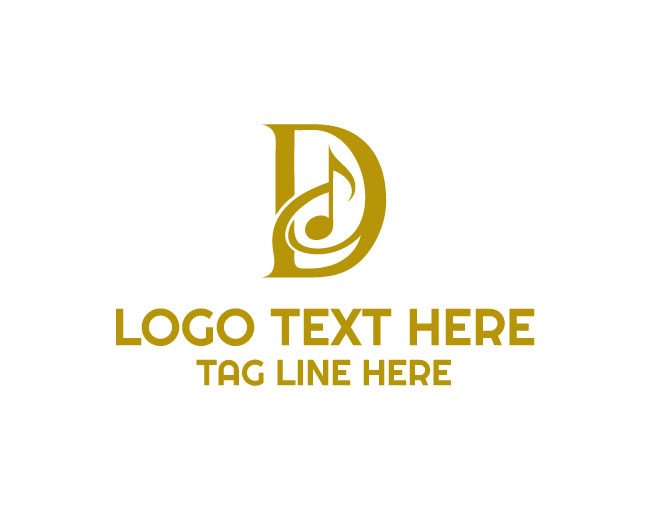 Letter D Music Logo