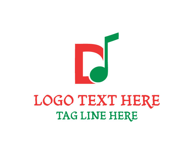 Creative Letter D Music Logo
