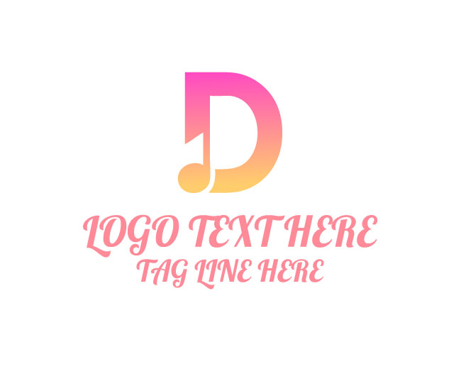 Professional Letter D Music Logo