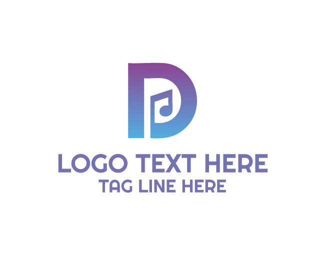 Premium Letter D Music Logo