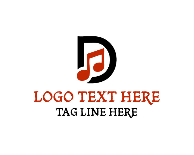 Dynamic Letter D Music Logo