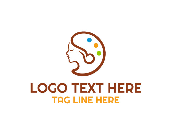 Paint Palette Girl Logo