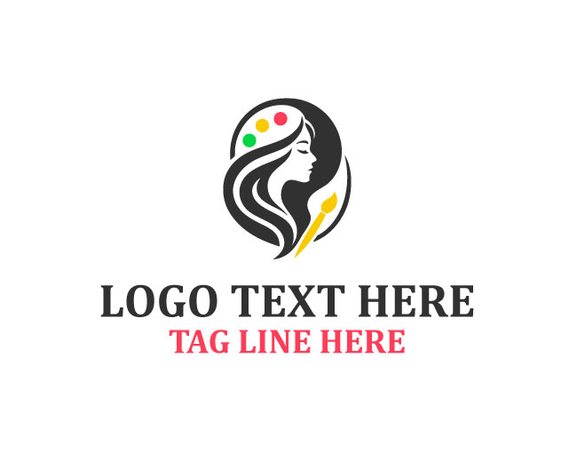 Clean Artistic Girl Palette Logo