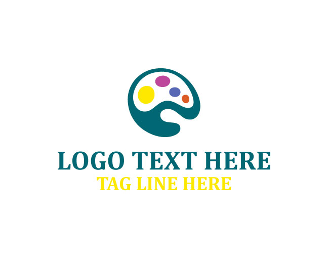 Modern Paint Palette Logo
