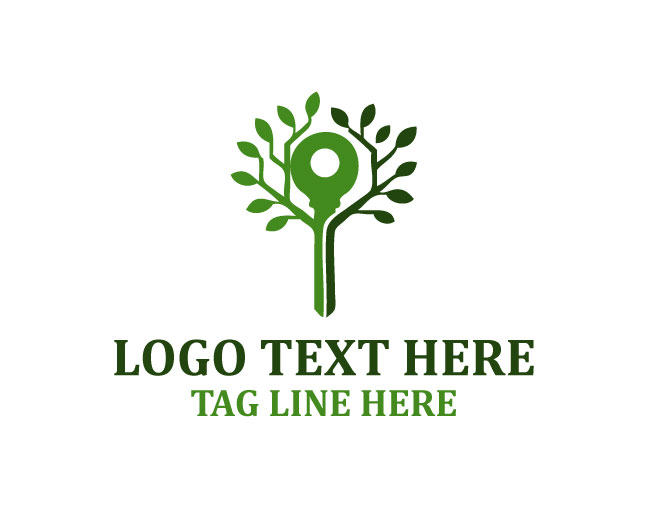 Modern Key Tree Logo
