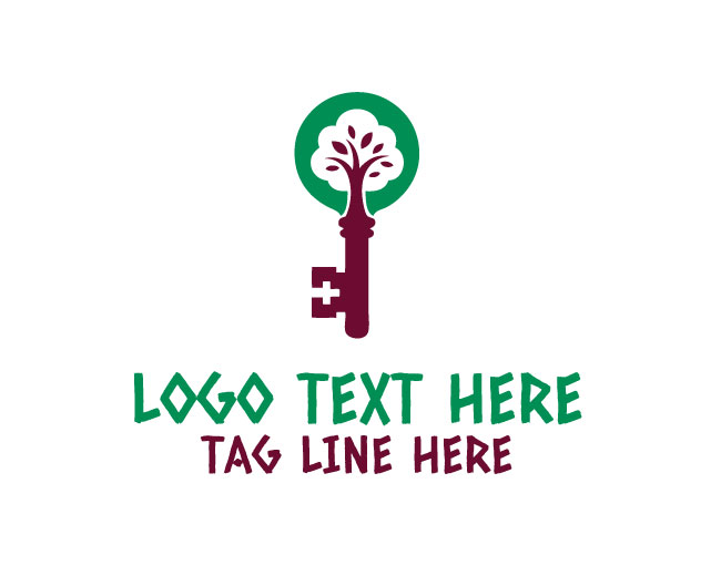 Unique Leaf Key Tree Logo