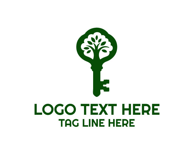 Unique Living Tree Key Logo
