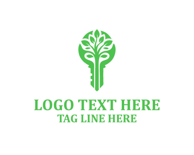 Unique Tree Roots Key Logo